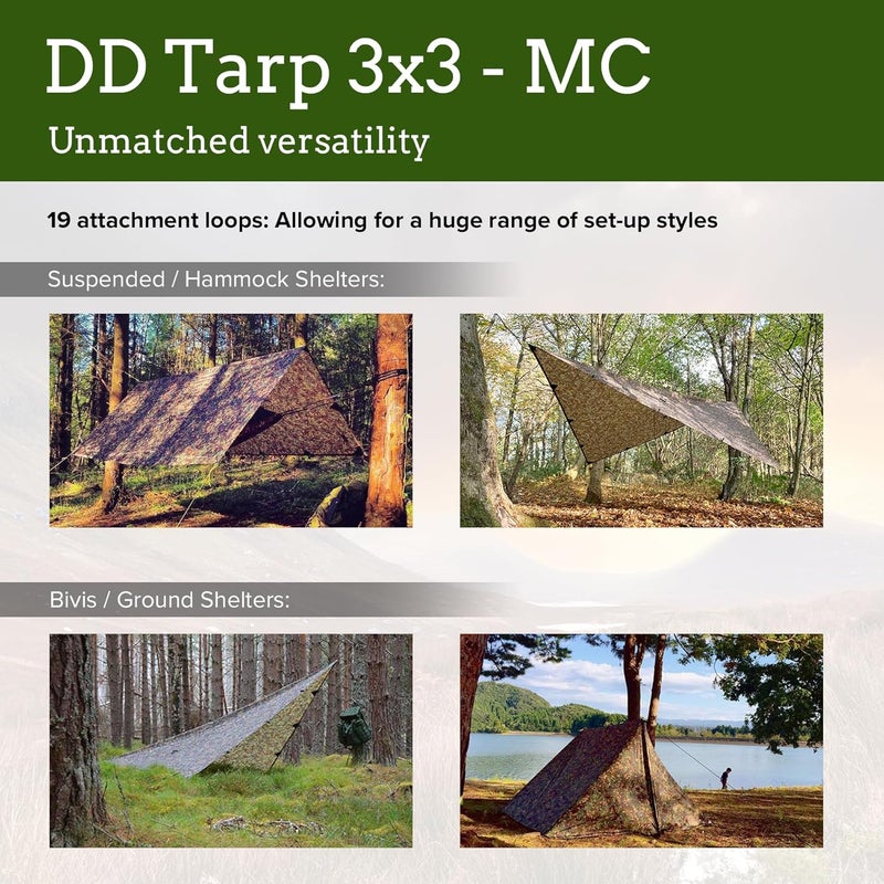 DD HAMMOCKS - DD Tarp 3x3 - MC: 10ft x 10ft - Image 2